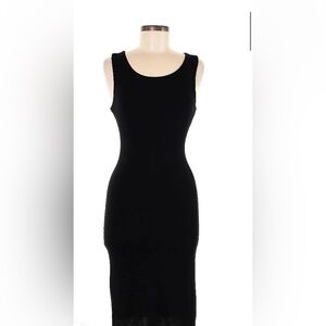 Velvet torch midi scoop neck dress